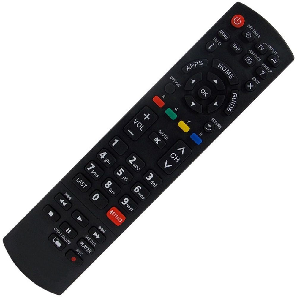 Controle Remoto Tv Panasonic Viera LCD / LED Tc-42as610b Tc-50as600b com Botão Netflix