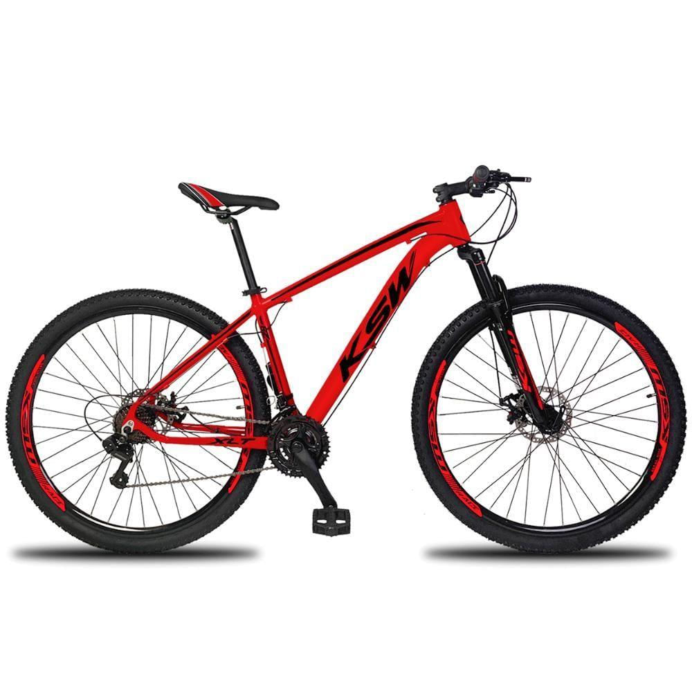 Bicicleta Aro 29 Ksw Xlt Shimano 17" Vermelho/Preto