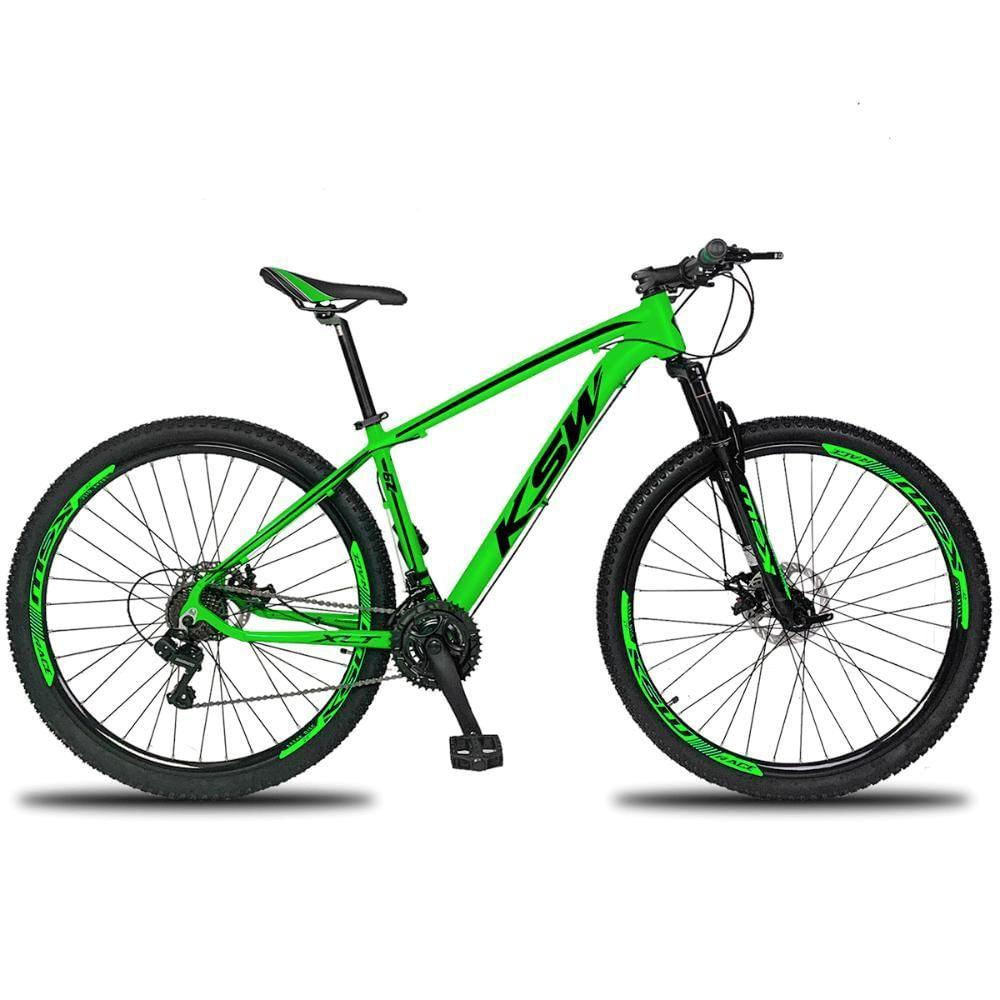 Bicicleta Aro 29 Ksw Alum 27 Vel Verde/preto - 21"