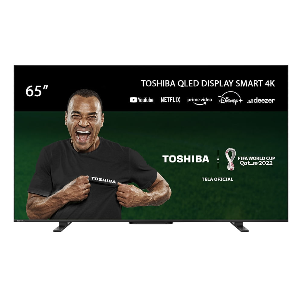 Smart TV Toshiba 65"QLED 4K, 3 HDMI 2 USB com Wifi e Espelhamento de Tela - TB015M TB015M