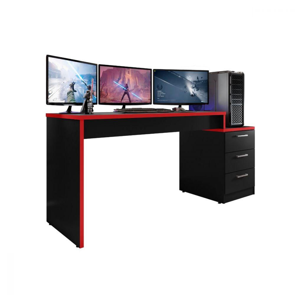 Mesa Desk Game Drx- 5000 Preto Tx/ Vermelho Tx