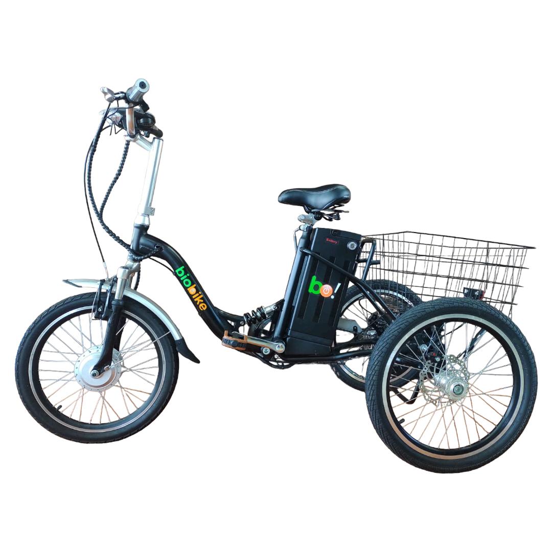 Triciclo Elétrico Biobike URBANA Aro 20 Cor: Preto
