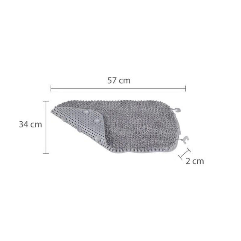 Tapete de Plástico Flexível Felpudo para Área Molhada 57 x 34 cm Astra / CINZA2