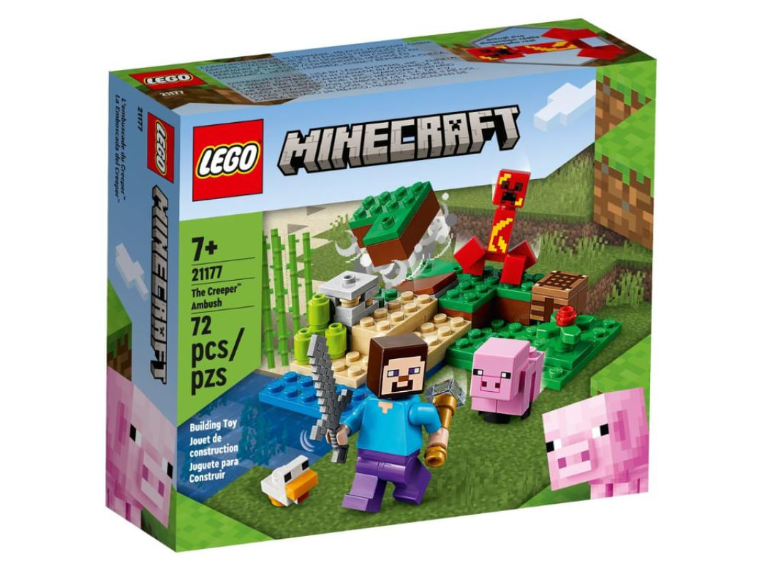 Lego Minecraft A Emboscada Do Creeper 72 Peças - 21177