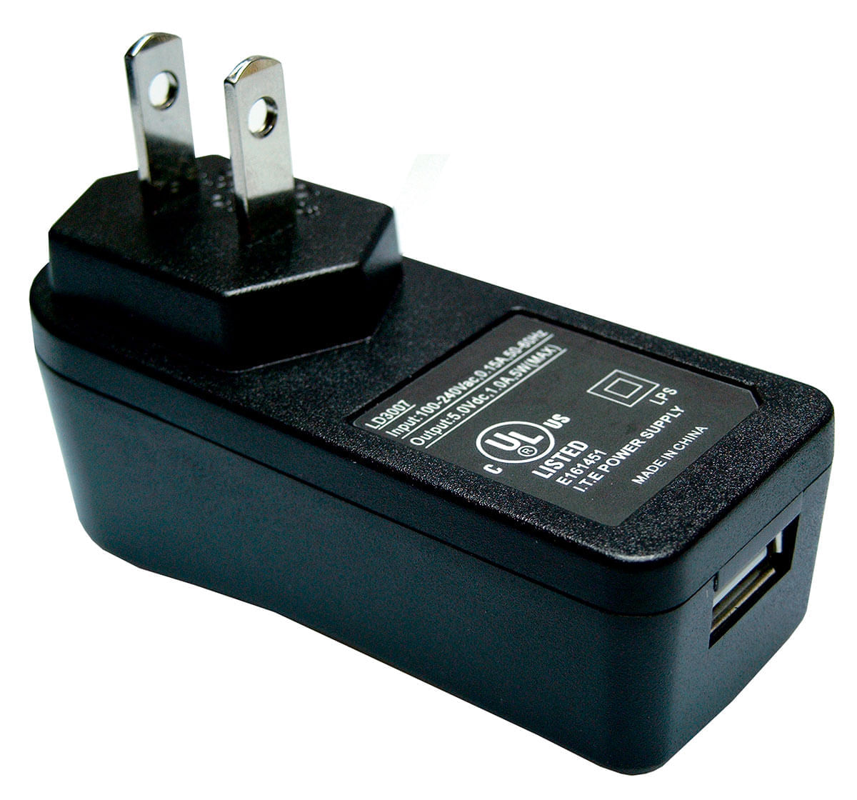Adaptador Bivolt com saída USB para PDAs, câmeras digitais, etc.