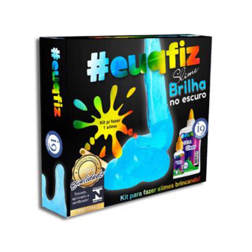 Kit #Euqfiz Slime Brilha Escuro I9 BRI02