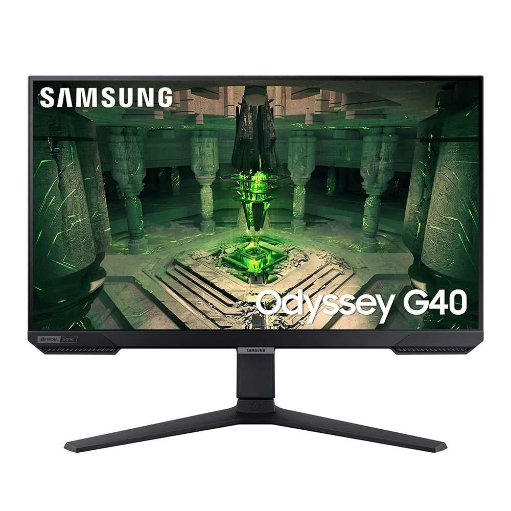 Monitor Samsung 25" IPS Gamer ODYSSEY G40 FHD 240HZ 1MS HDMI Dislay PORT G-SYNC C/ Ajuste de Altura(