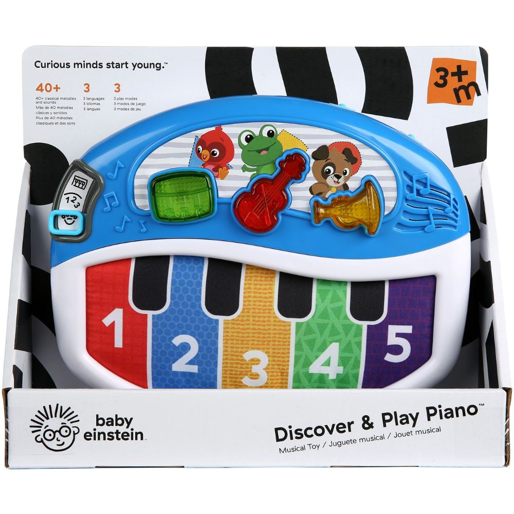 PIANO DISCOVER & PLAY COM SOM E LUZES - 3M+ - BABY EINSTEIN