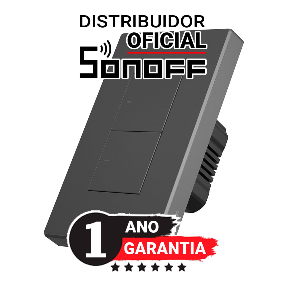 Interruptor Sonoff M5 2 (duas) teclas (Padrão Brasil) Automação Smart Home Alexa Google