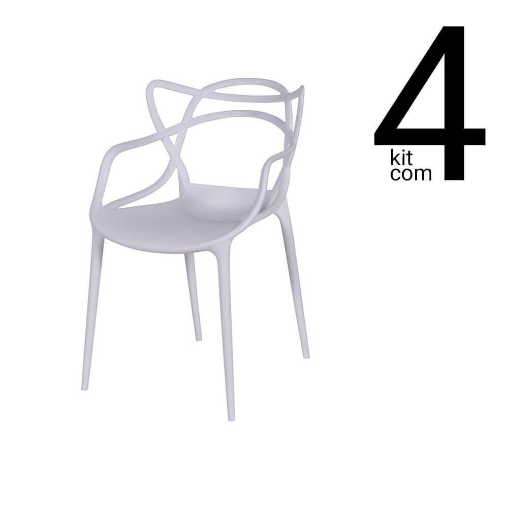 Conjunto 4 Cadeiras Allegra - Branca