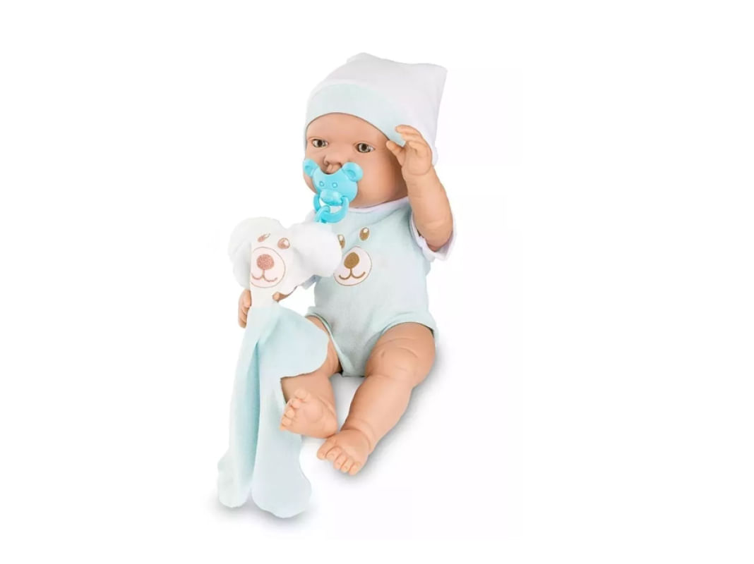 Boneca Bebezinho Real Azul - Roma