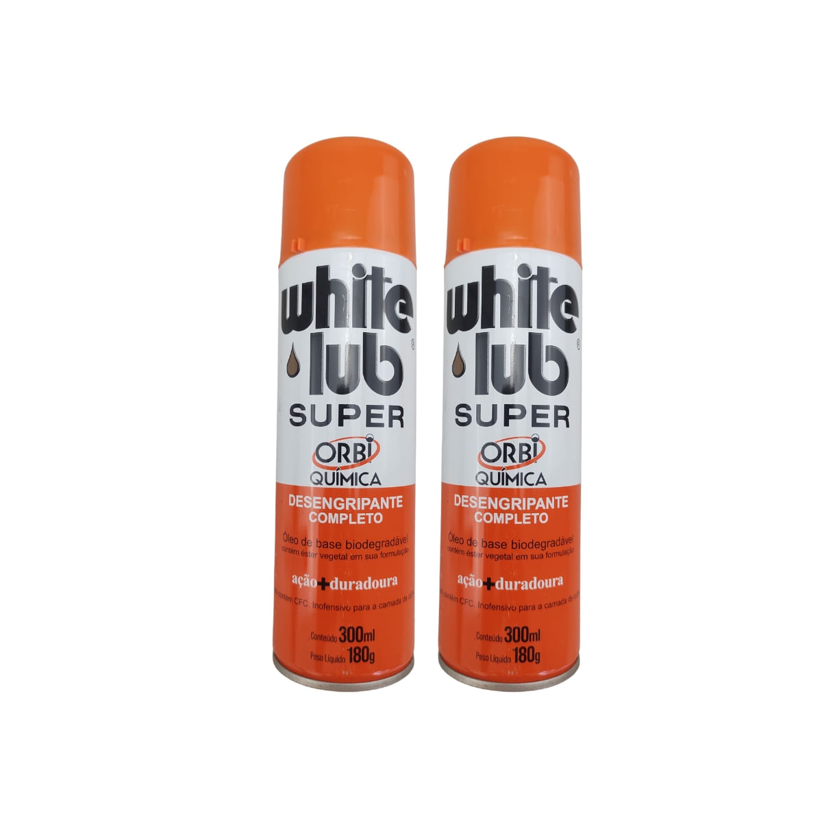 2 Óleo Desengripante Lubrificante White Lub 300ml Spray Orbi