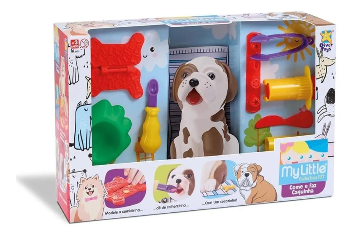 Massinha de Modelar My Pet Faz Caquinha Cachorro Diver Toys - 8128