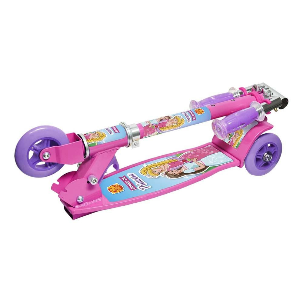 Patinete Infantil 3 Rodas Sonho de Princesa - Dm Toys 5667
