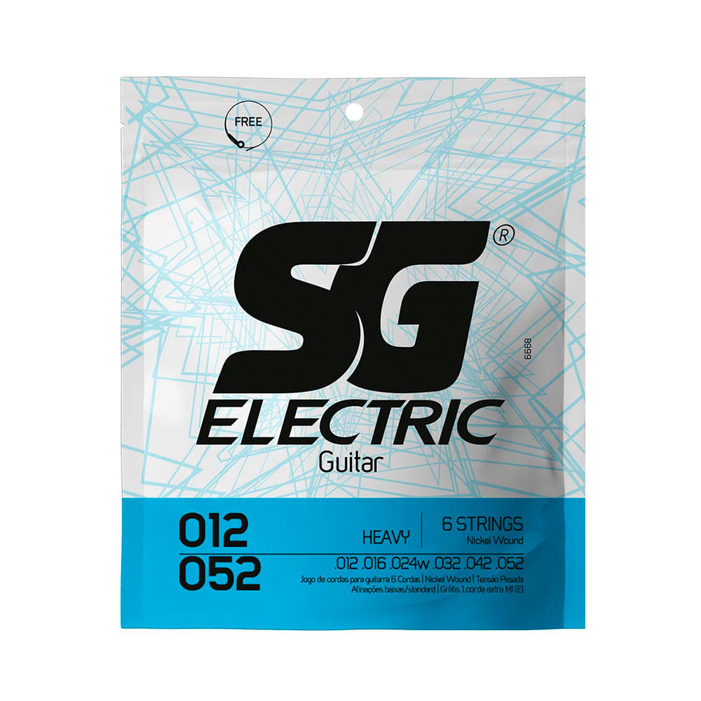 Encordoamento SG Electric P/ Guitarra Níquel 12/52 - EC0462