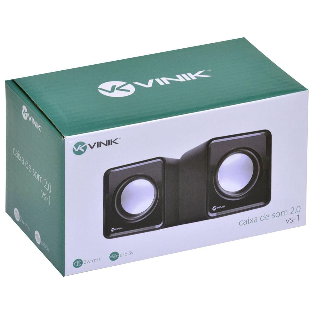 Caixa de Som 2.0 USB 5V 2X 1W com Controlador de Volume - VS-01 - *VNK*