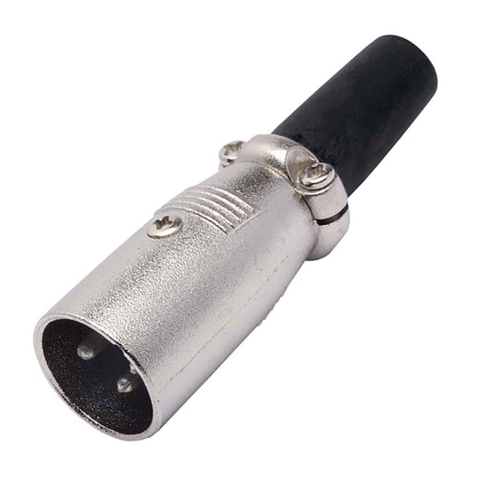Conector Cannon de Microfone Macho com Prensa