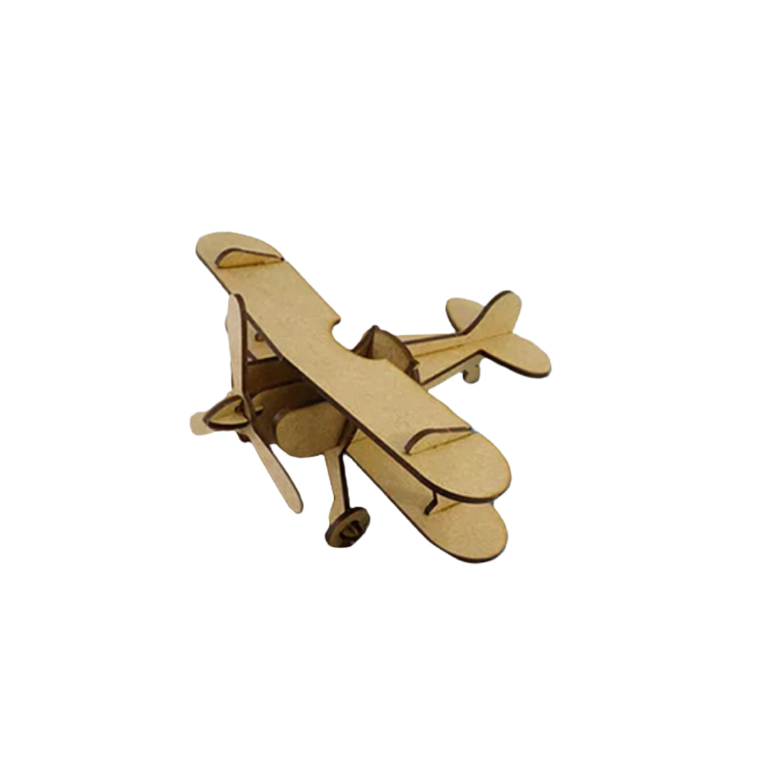 Quebra Cabeça 3D Avião Biplano 18 Peças - Brinquedista