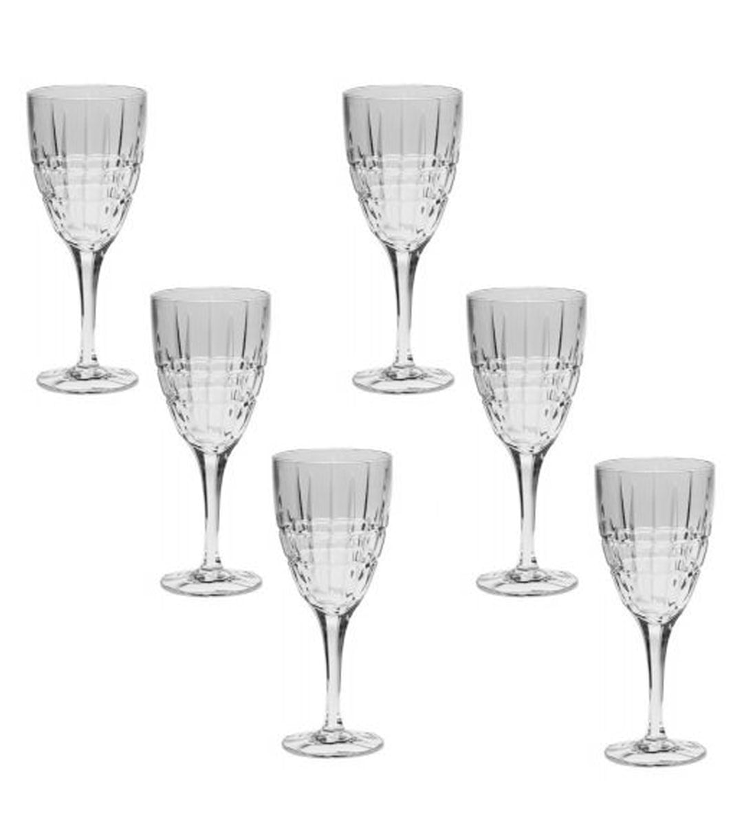 Conjunto com 6 taças cristal p/vinho Dover 320ml
