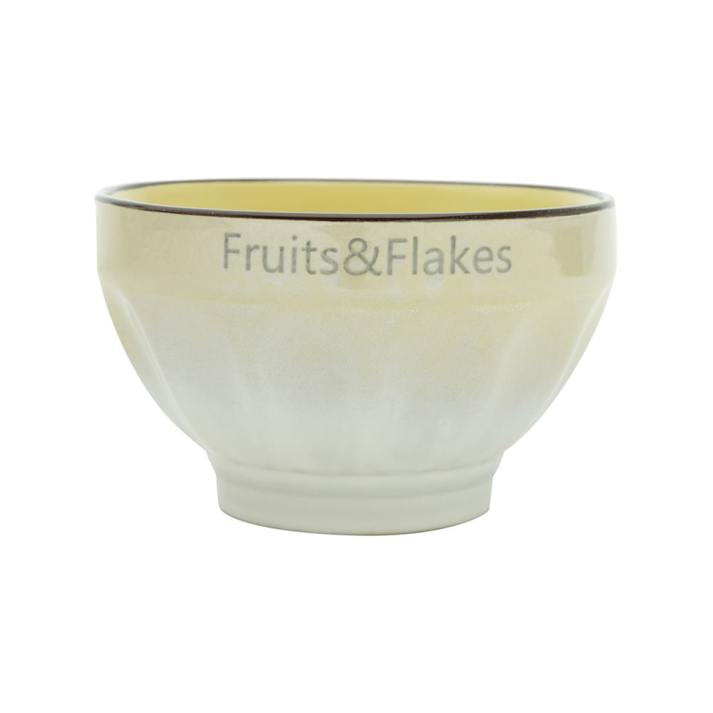 Conjunto de 2 Bowls de porcelana Allure 14 cm x 9 cm - Amarela