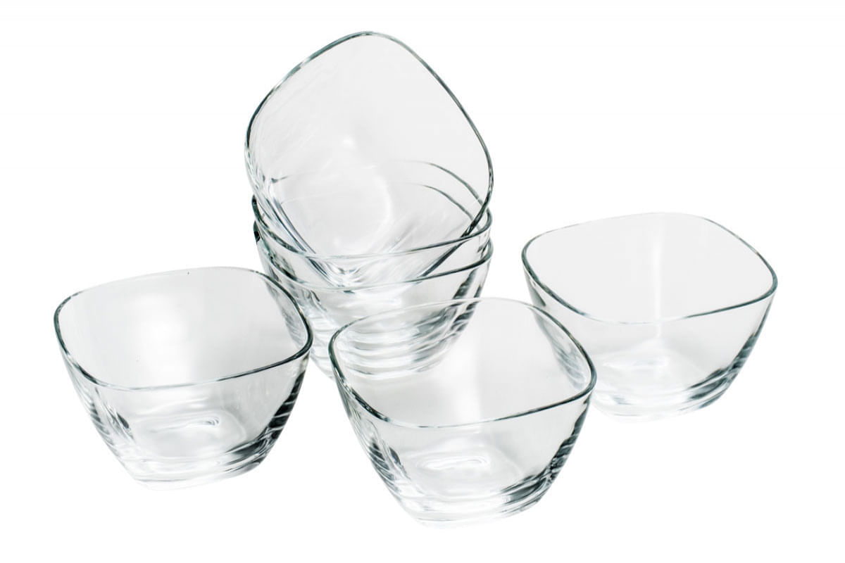 Conjunto com 6 bowls cristal ecológico Flirt 14x8cm