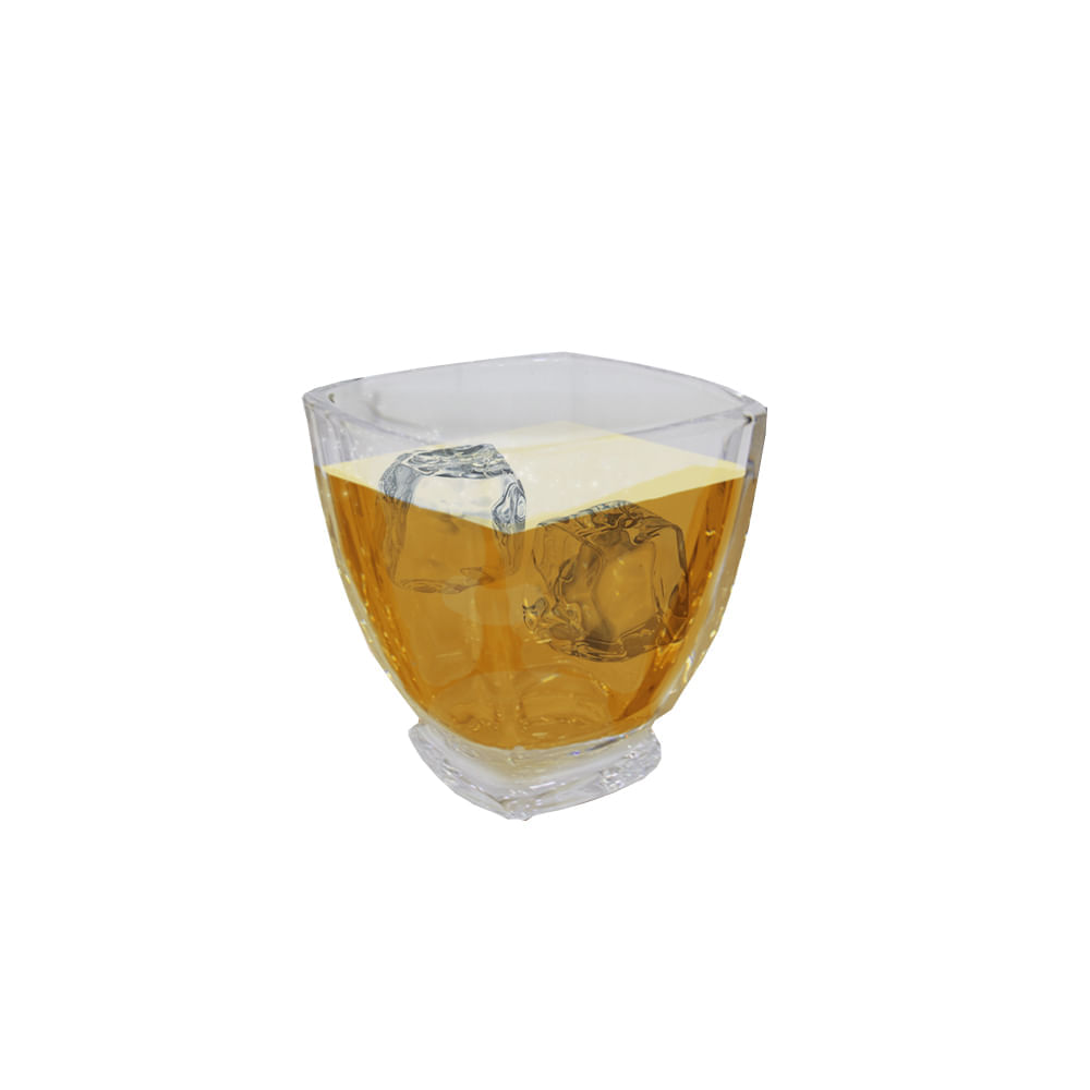 Conjunto com 6 copos cristal ecológico p/whisky Arezzo 320ml