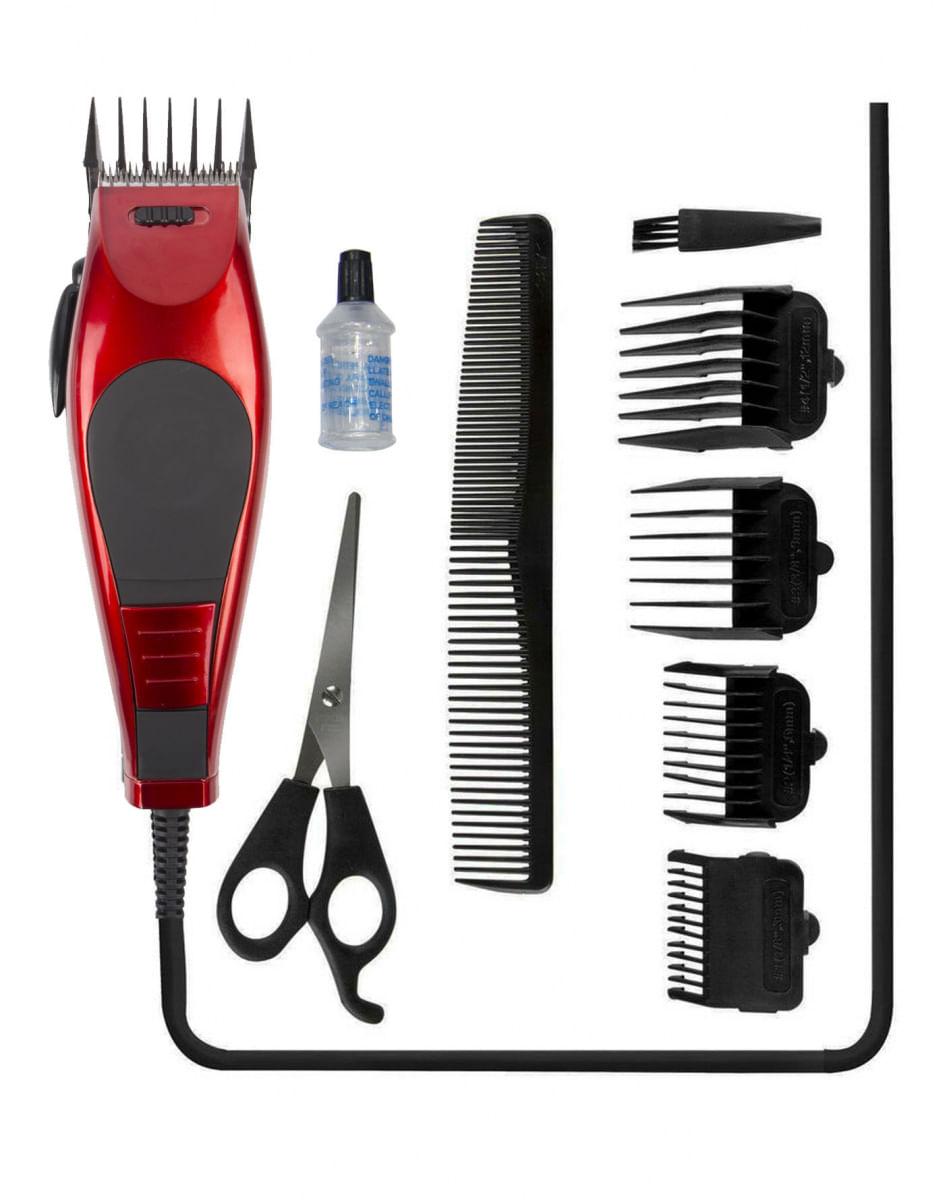 Aparador de barba e cortador de cabelo Vivitar PG-6000 RED 110V