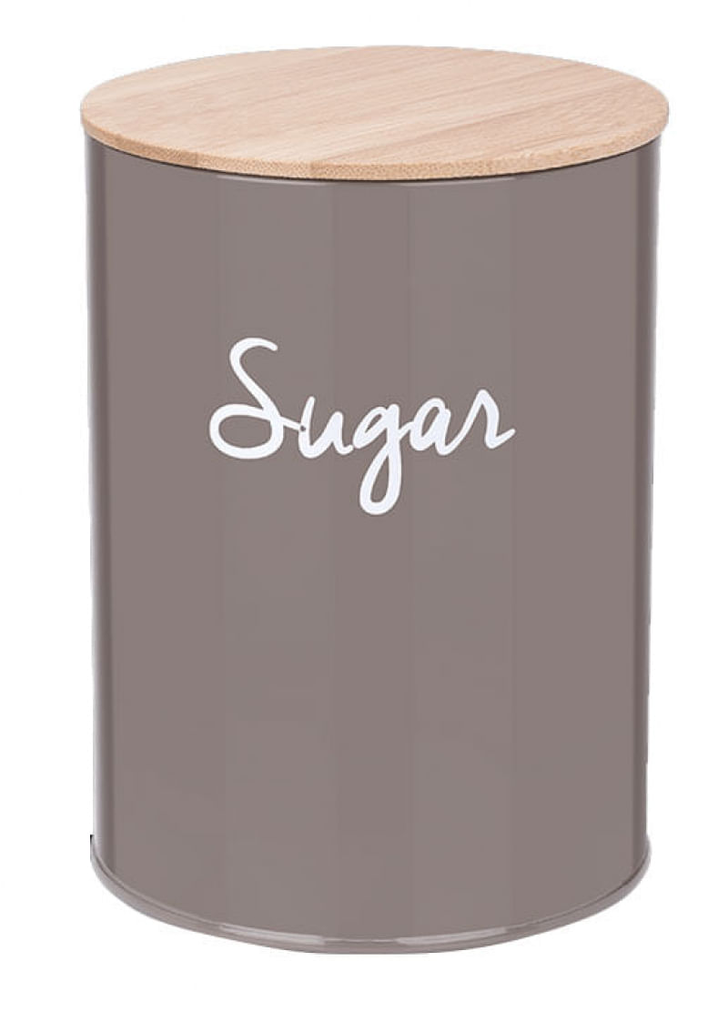 Pote Redondo Para Açúcar Canister Warm Gray - Haus Concept 11,3 x 15,3 cm