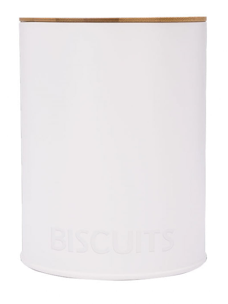 Pote Redondo Para Biscoitos Canister Branco Haus Concept 13,9 x 17,5 cm