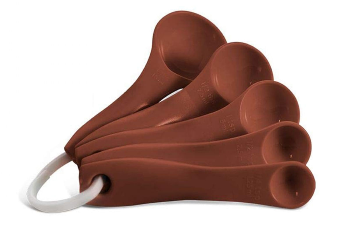 Conjunto 5 peças medidores colher Glacê - Chocolate Brinox