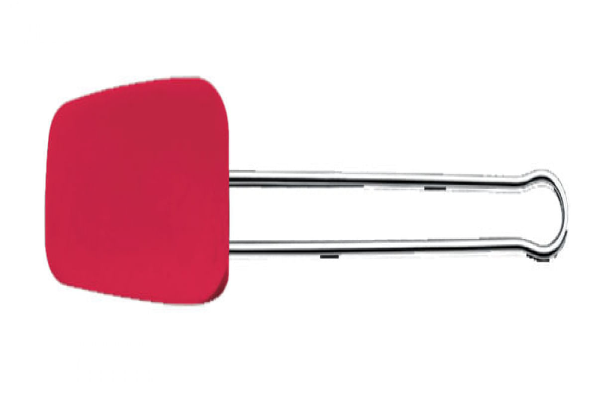 Colher Silicone Cabo Inox - Utensílios de Silicone 29 cm - Vermelha Brinox