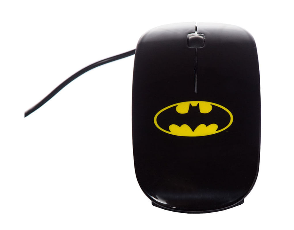 Mouse Plástico Batman DC Preto
