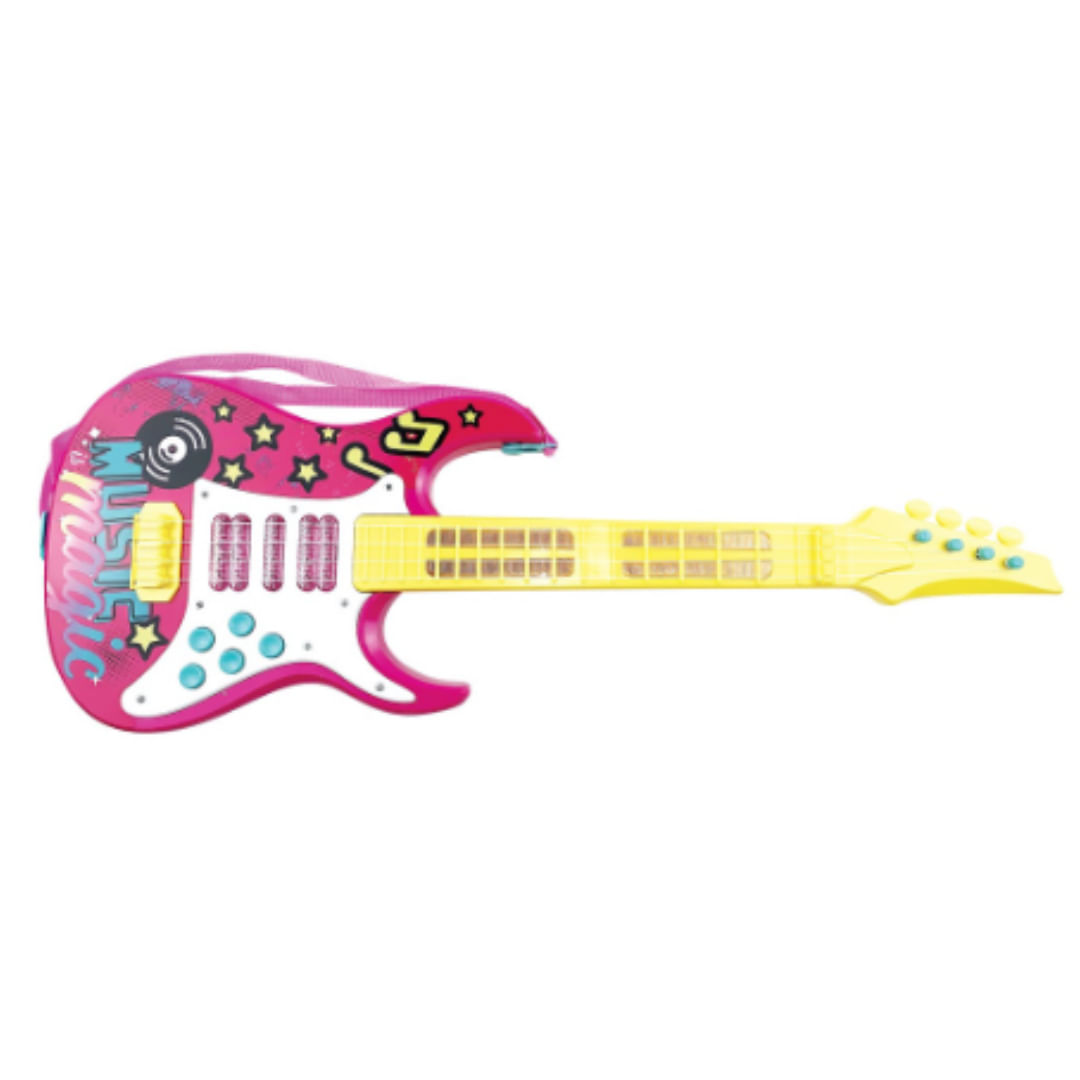 Guitarra Elétrica Musical Infantil Music Magic Rosa - Toyng