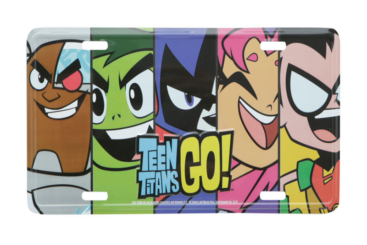 Placa de Carro Teen Titans 30 x 15 Cm