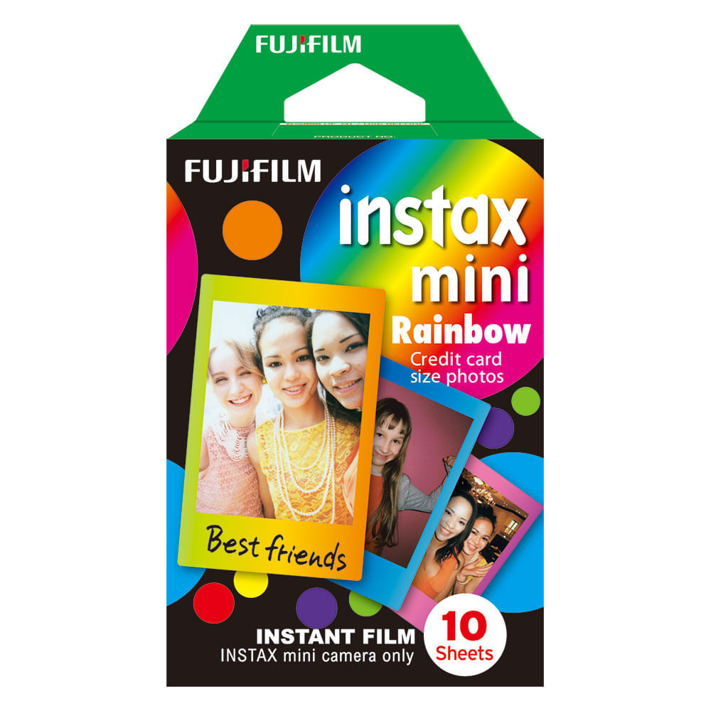 Filme instantâneo Fujifilm Instax Rainbow com 10 poses