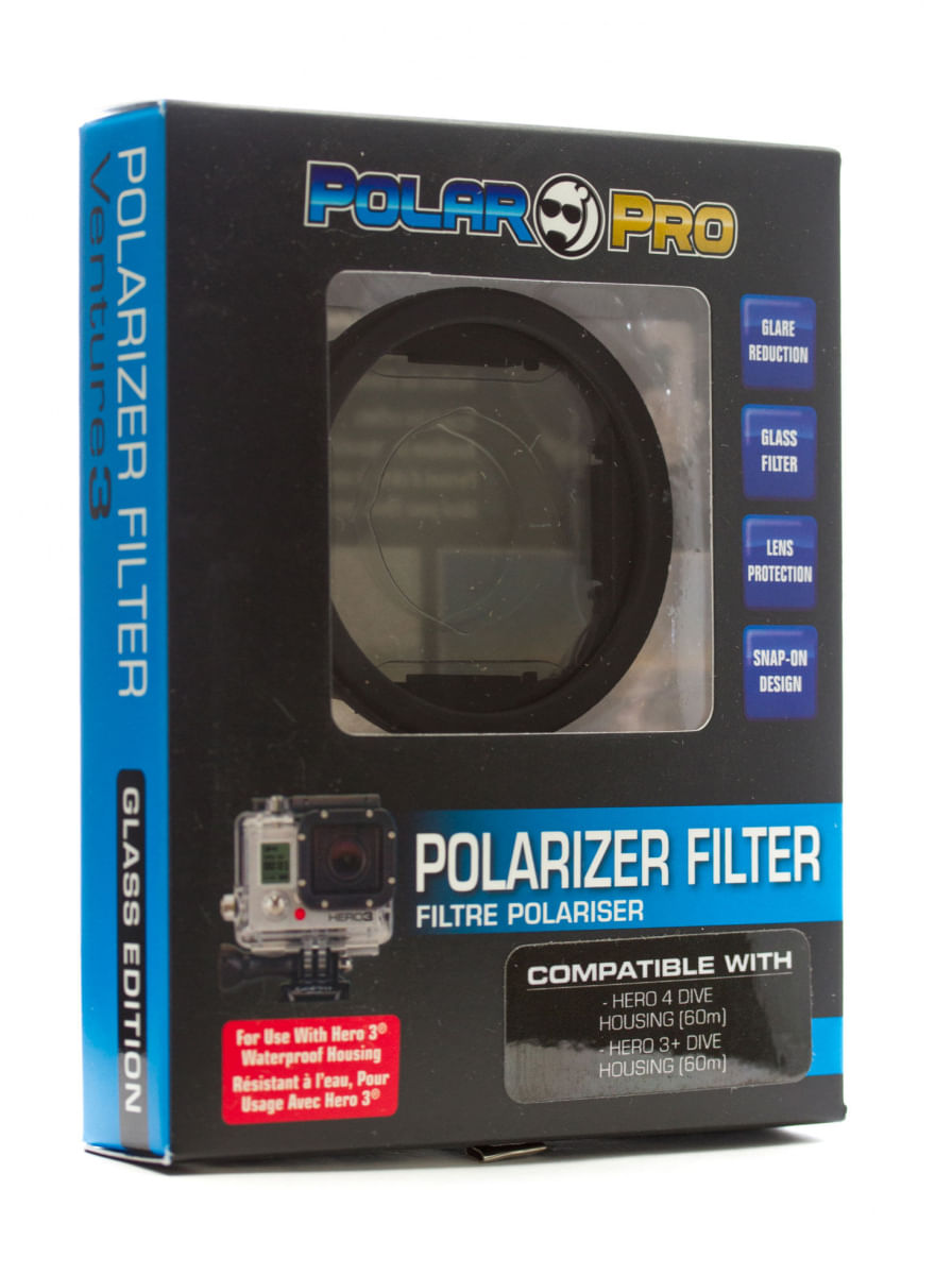 Filtro de lente polarizador para caixa estanque de câmera GoPro