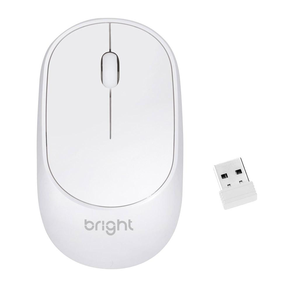 Mouse sem Fio Bright MS001 Branco