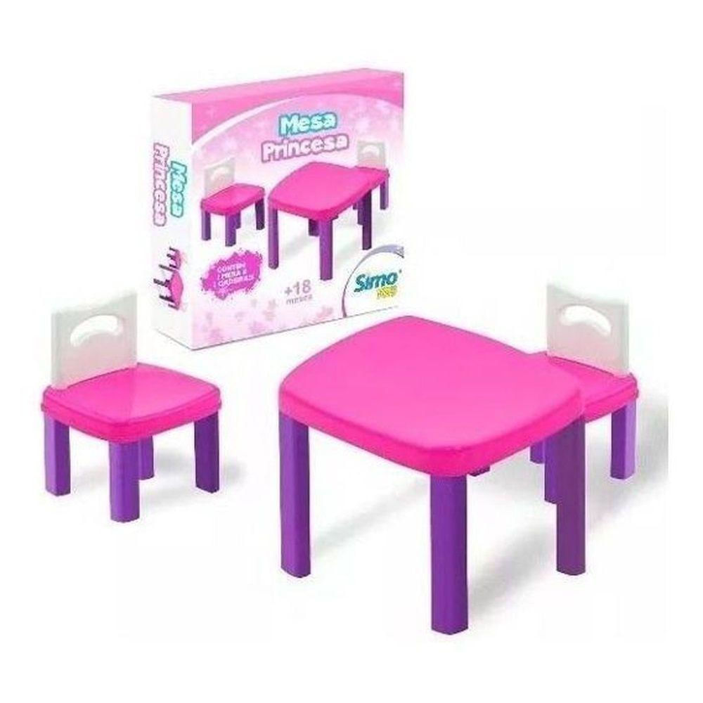 Mesinha Infantil Princesa Com 2 Cadeiras - Simo Toys 281