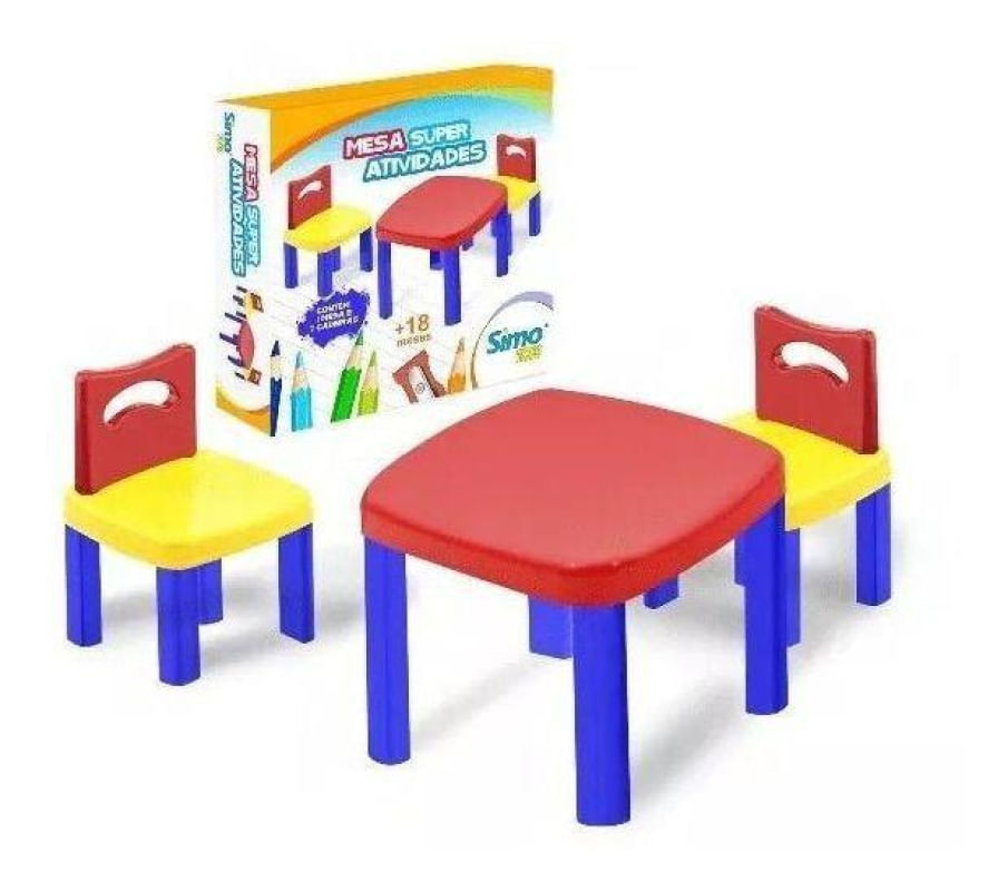 Mesinha Infantil Super Atividades Com 2 Cadeiras - Simo Toys
