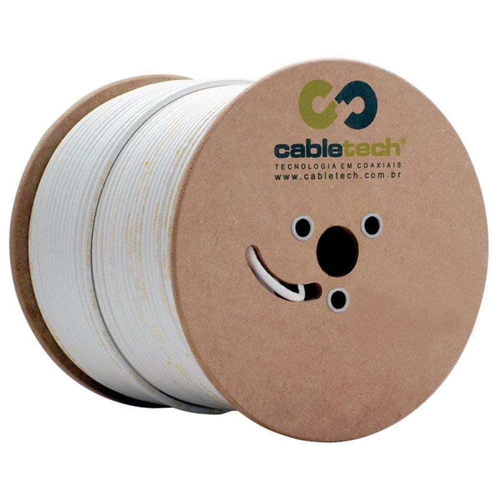 Cabo Coaxial Cabletech RGC-59 67% Branco - 305 Metros 801216700P00CB22