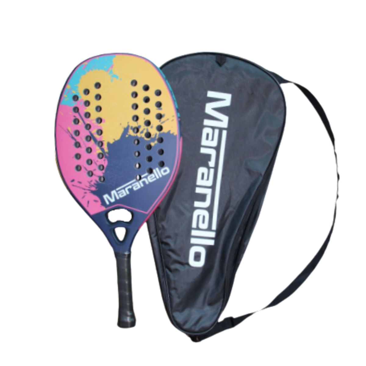 Raquete Beach Tennis Full Carbon 48 Furos Colors - Maranello