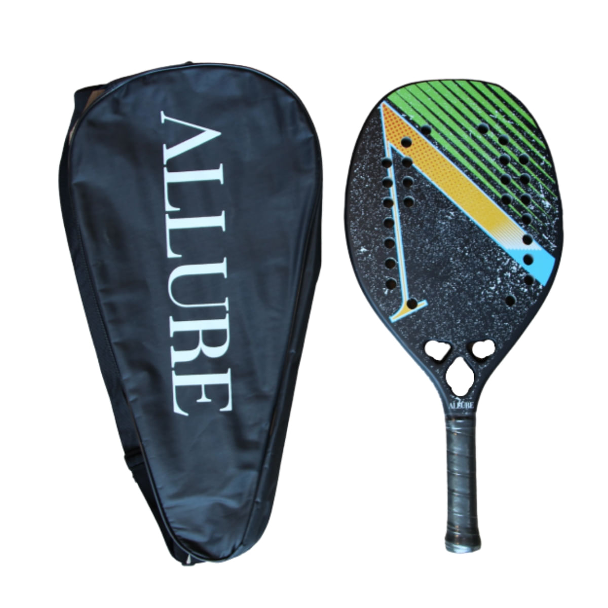 Raquete Beach Tennis Kevlar Pro 26 Furos Black - Allure