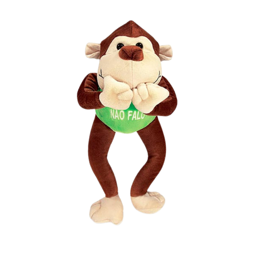 Macaco De Pelúcia Não Falo 40cm Antialérgico - Rei Pets
