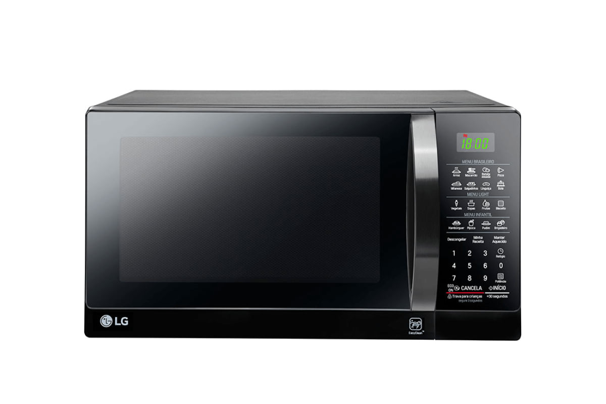 Micro-ondas LG 30 Litros Preto com Revestimento EasyClean MS3097AR – 127 Volts 110