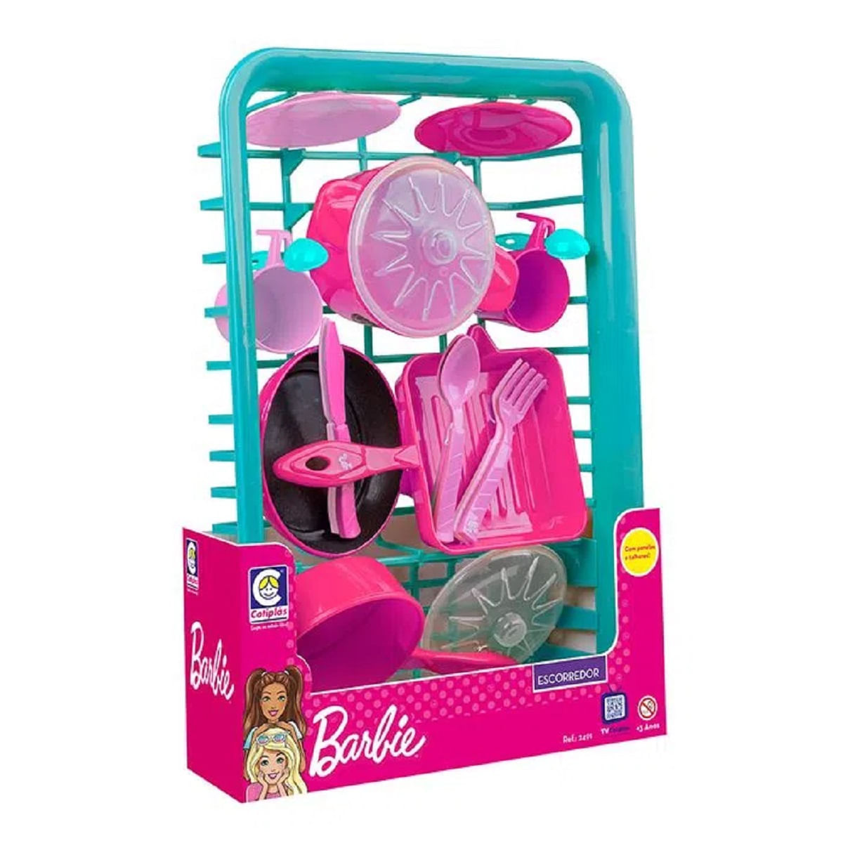 Escorredor De Louças Da Barbie Cotiplas 2491