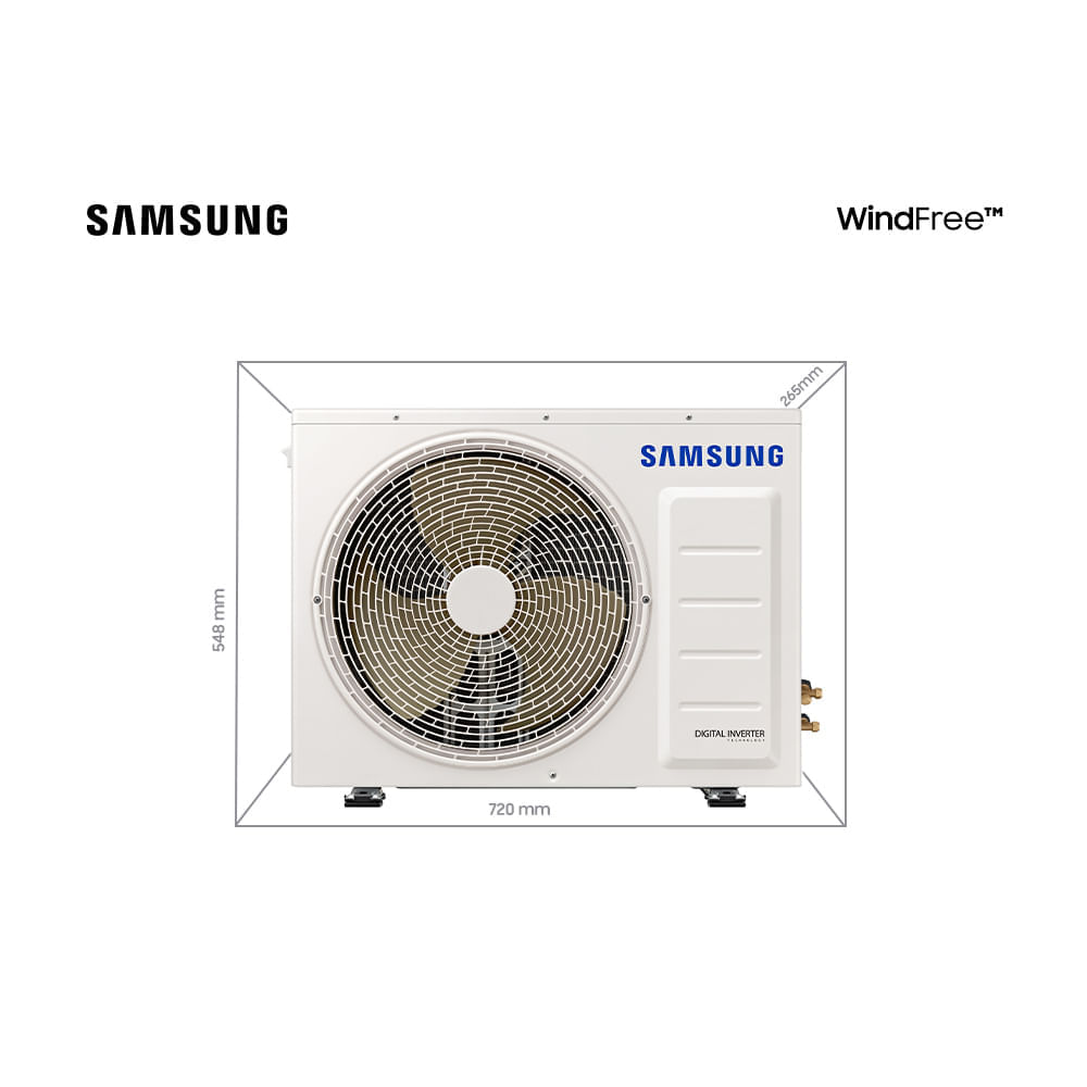 Ar Condicionado Split Hi Wall Inverter Samsung WindFree Sem Vento 22000 BTU/h Frio AR24AVHABWKNAZ – 220 Volts 220