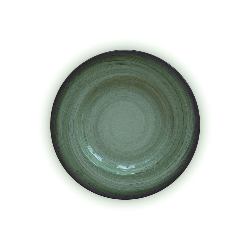 Prato Sobremesa Rústico Verde em Porcelana 21 cm Tramontina