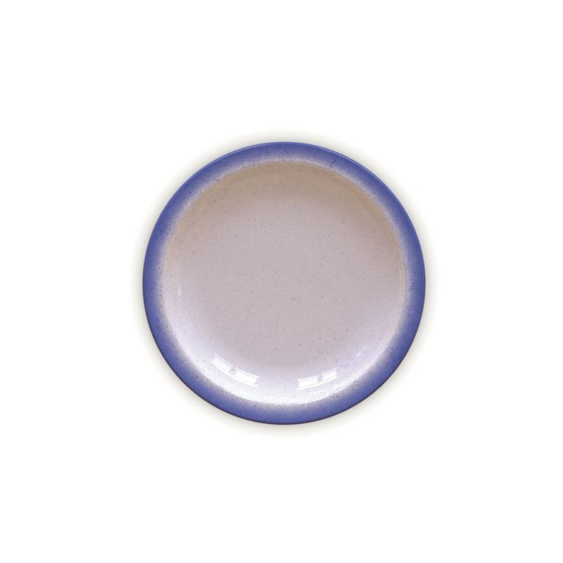 Prato Sobremesa Rústico Azul em Porcelana 21 cm Tramontina