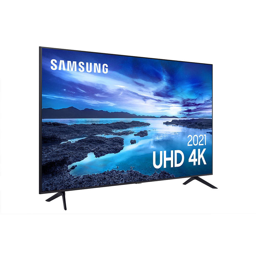 Smart TV Samsung 55” Cinza AU7700 – Bivolt Bivolt