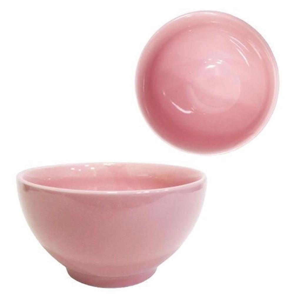 Bowl Redondo Pequeno 300Ml De Argila E Quartzo Liso Rosa